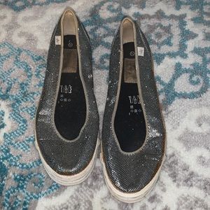 Converse One Star Silver Glitter Shoes